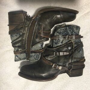 Brown-multi Bootie by Freebird